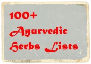 ayurvedic herbs lists in hindi